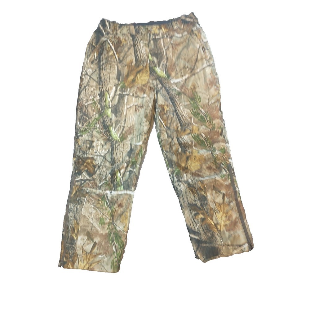 Game Winner Mens XL Realtree Camo Waterproof Hunting Pants Elastic Waist Zippers